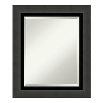 Amanti Art Tuxedo Black Framed Bathroom Vanity Wall Mirror