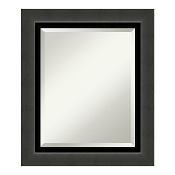 Amanti Art Tuxedo Black Framed Bathroom Vanity Wall Mirror