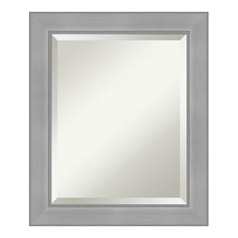Amanti Art Vista Brushed Framed Bathroom Vanity Wall Mirror