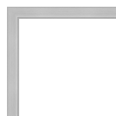 Amanti Art Brushed Vista Framed Bathroom Vanity Wall Mirror