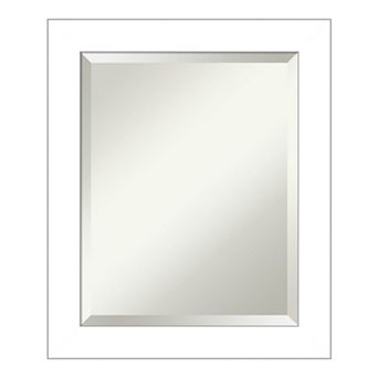Amanti Art Wedge White Framed Bathroom Vanity Wall Mirror
