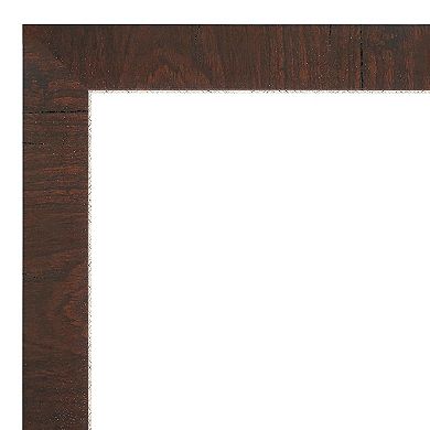 Amanti Art Wildwood Brown Framed Bathroom Vanity Wall Mirror