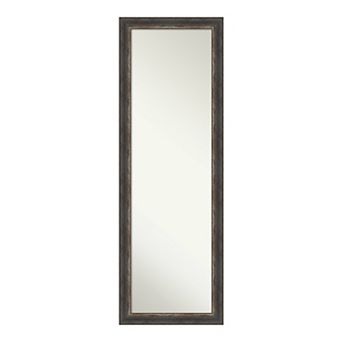Amanti Art Bark Rustic Char Narrow Full Length Over-The-Door Mirror