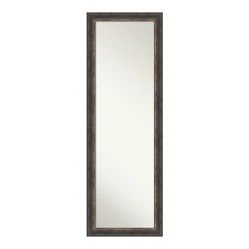 Amanti Art Bark Rustic Char Narrow Full Length Over-The-Door Mirror, Brown