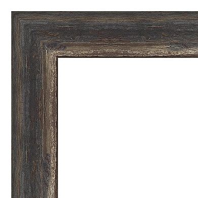 Amanti Art Bark Rustic Char Narrow Full Length Over-The-Door Mirror