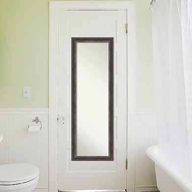 Amanti Art Bark Rustic Char Narrow Full Length Over-The-Door Mirror