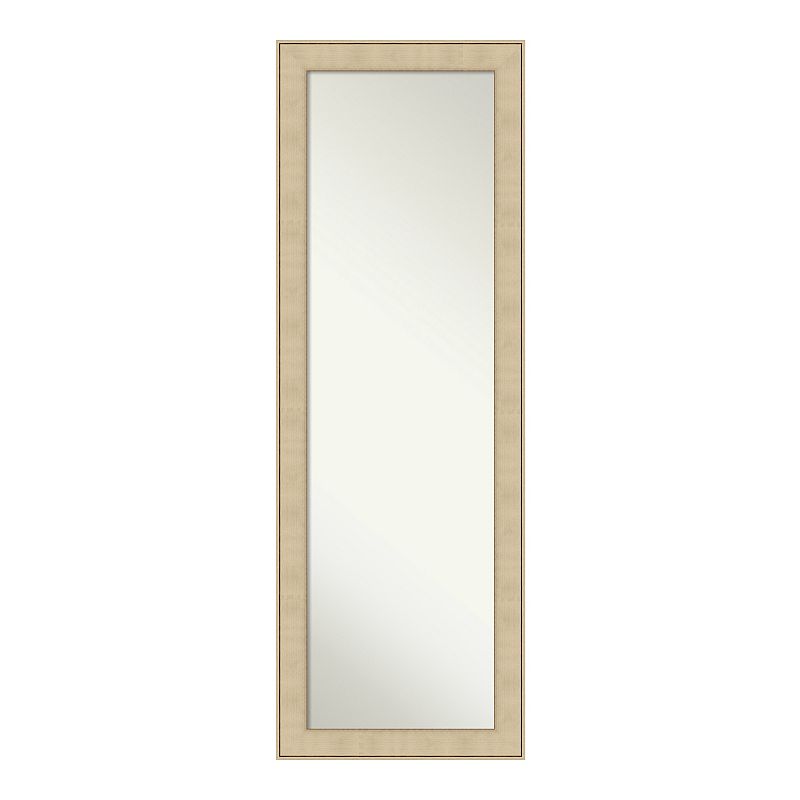 Amanti Art Classic Honey Silver Full Length Over-The-Door Mirror, Brown
