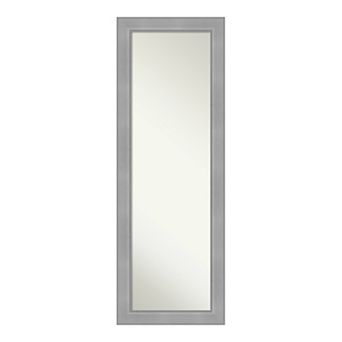 Amanti Art Vista Brushed Nickel Full Length Over-The-Door Mirror