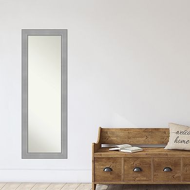 Amanti Art Vista Brushed Nickel Full Length Over-The-Door Mirror