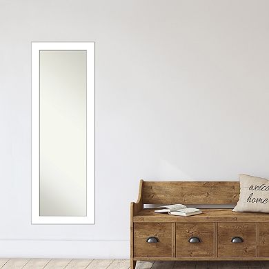 Amanti Art Wedge White Full Length Over-The-Door Mirror