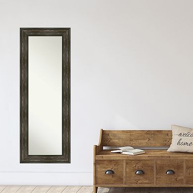 Amanti Art Rail Rustic Char Full Length Over-The-Door Mirror