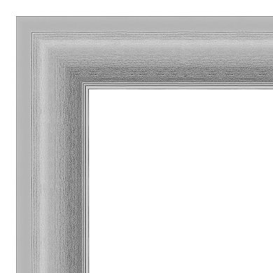 Amanti Art Peak Polished Nickel Full Length Over-The-Door Mirror