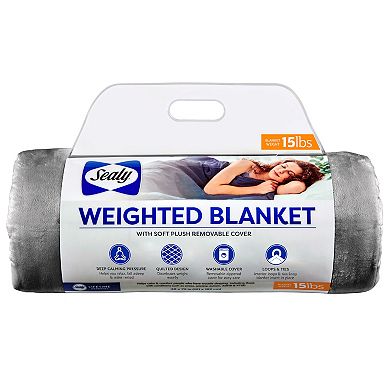 Sealy Weighted Blanket with Plush Removable Cover