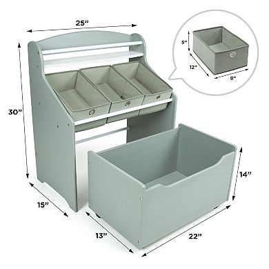 Humble Crew Multi Storage Unit with Fabric Bins