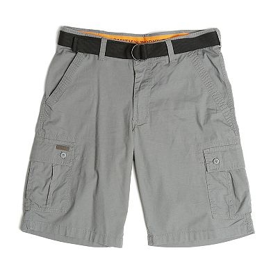 Men's Smith's Workwear Mini-Ripstop Belted Cargo Shorts