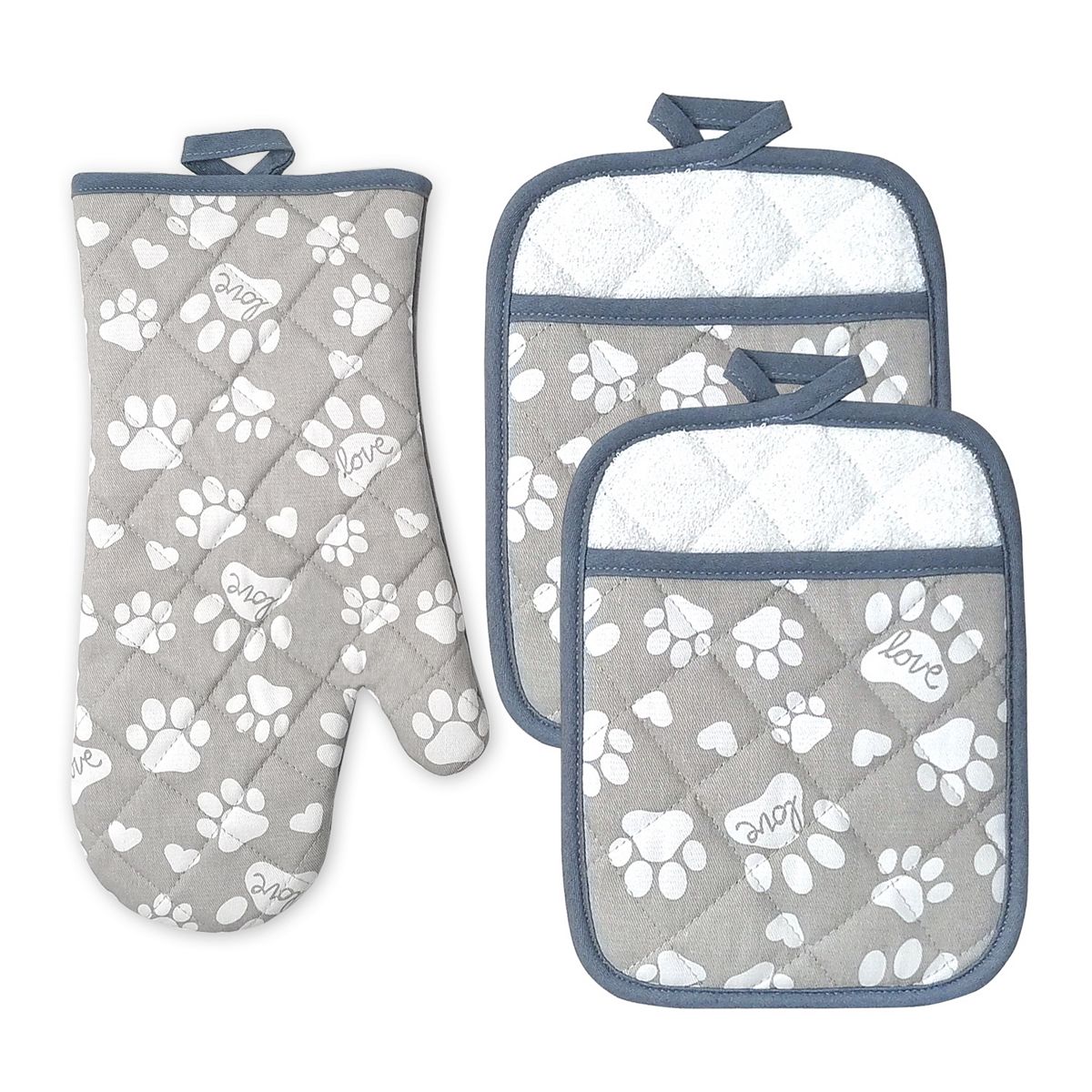 The Big One® Paw Print Oven Mitt & Pot Holder Set | Kohls
