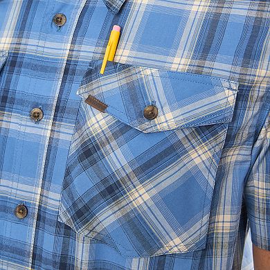 Men's Smith's Workwear Plaid Stretch Button-Down Shirt