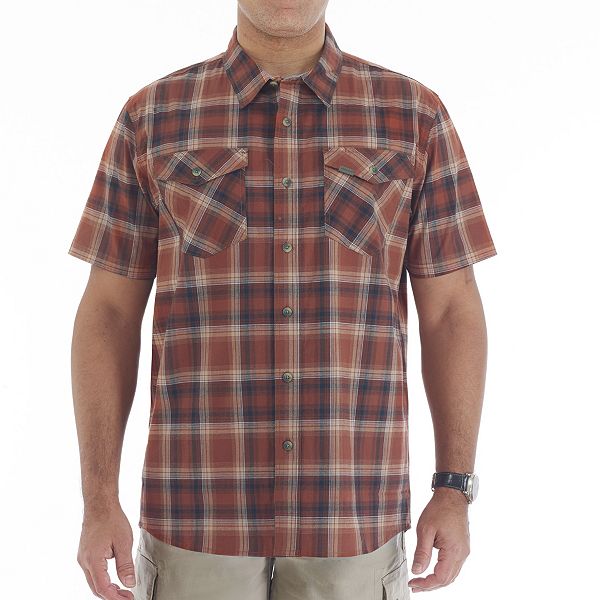 Men's Smith's Workwear Plaid Stretch Button-Down Shirt