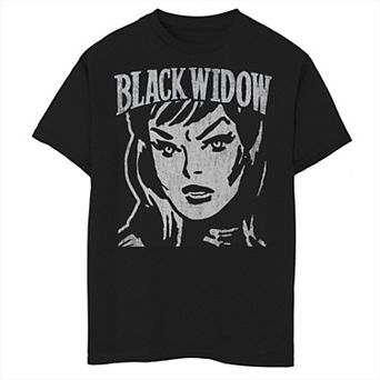 Boys 8-20 Marvel Black Widow Retro Vintage Portrait Graphic Tee