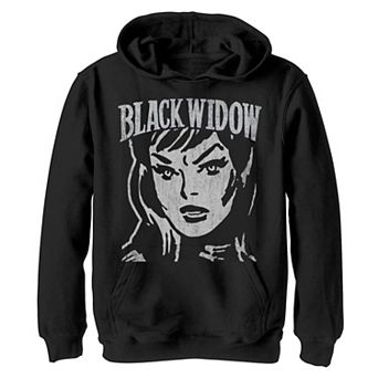 Boys 8-20 Marvel Black Widow Retro Vintage Portrait Graphic Fleece Hoodie