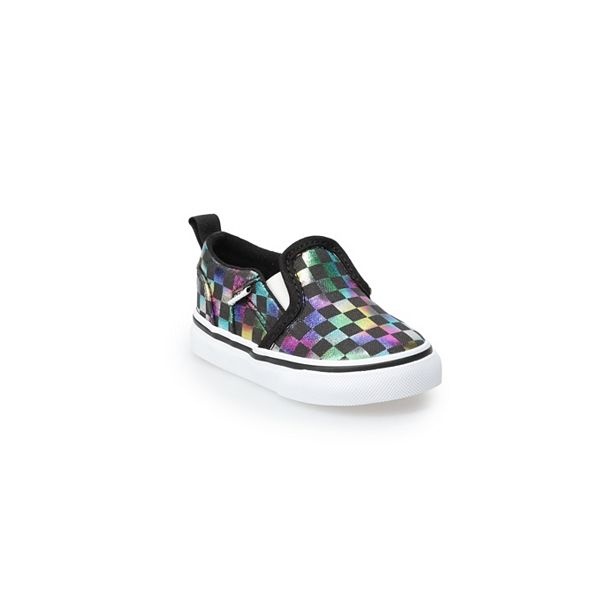 Iridescent vans slip ons online