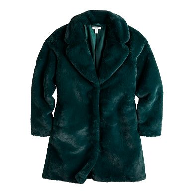 Women's Nine West Long Faux-Fur Jacket