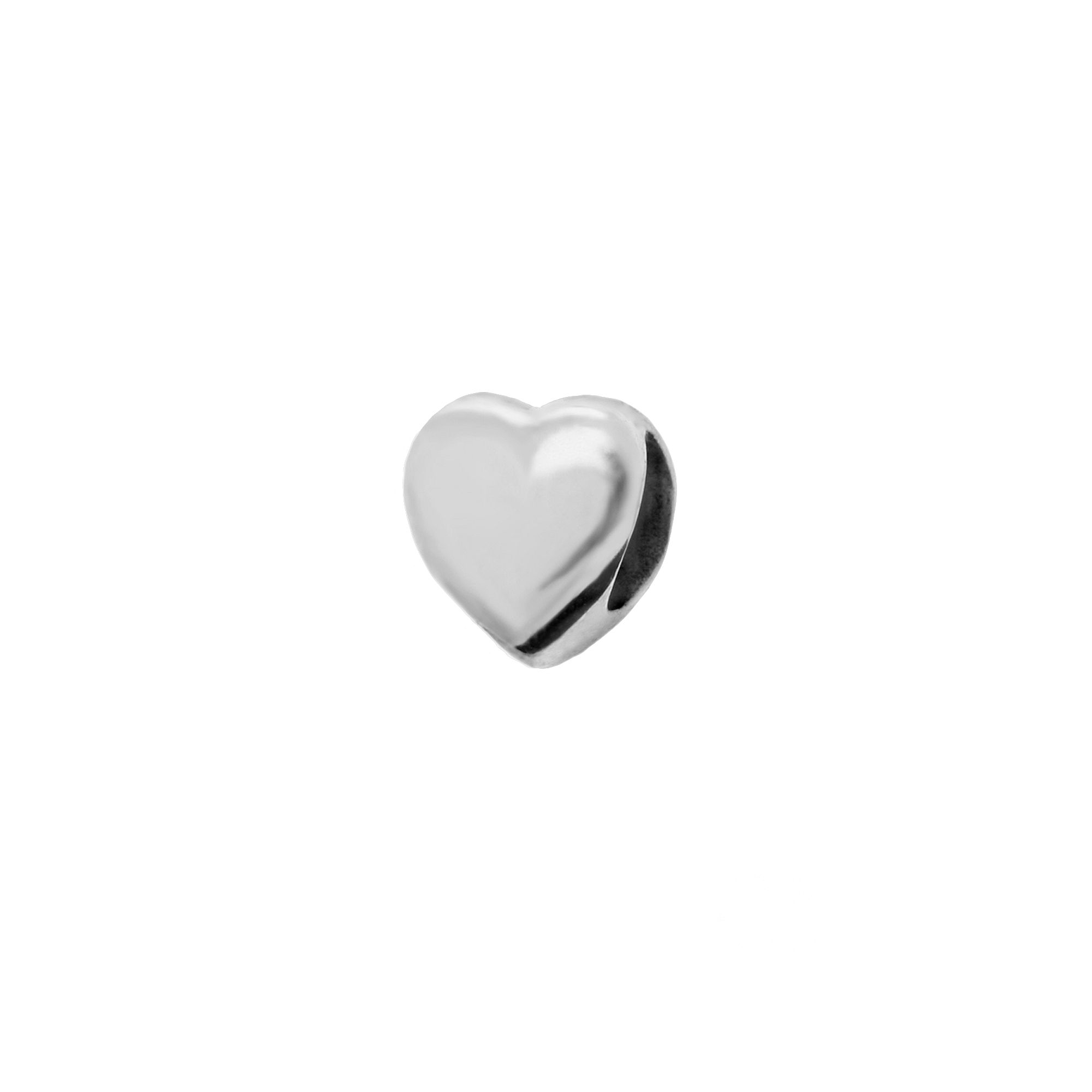 Individuality Beads Sterling Silver Heart Bead, Womens