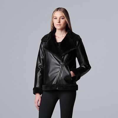 Women s Simply Vera Vera Wang Faux Shearling Jacket