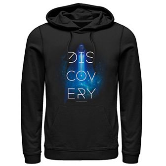 Men's Star Trek Discovery Delta Galaxy Text Stack Hoodie