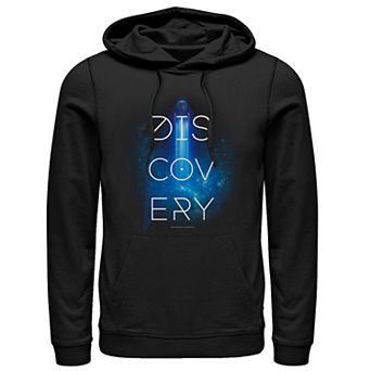 Men's Star Trek Discovery Delta Galaxy Text Stack Hoodie