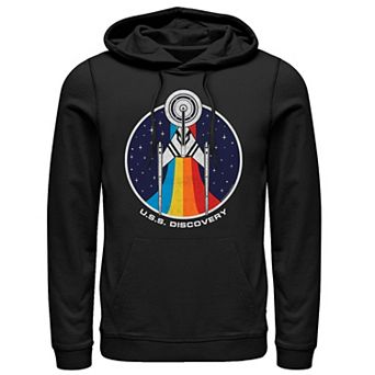 Men's Star Trek Discovery Rainbow Stars Badge Hoodie