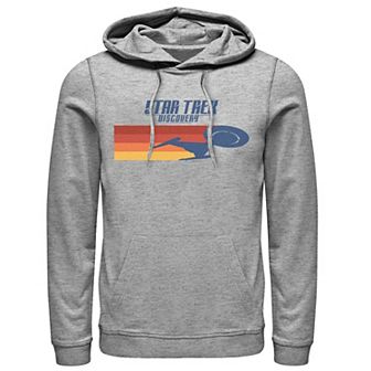 Men's Star Trek Discovery Retro Striped Ship Hoodie