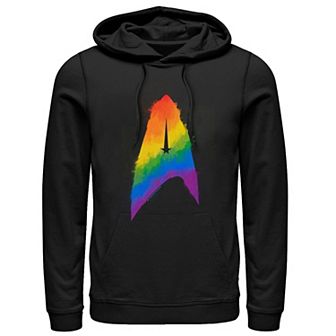 Men's Star Trek Discovery Rainbow Paint Insignia Hoodie