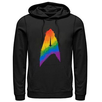 Men's Star Trek Discovery Rainbow Paint Insignia Hoodie