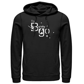 Men's Star Trek The Original Series To Boldly Go Text Poster Hoodie