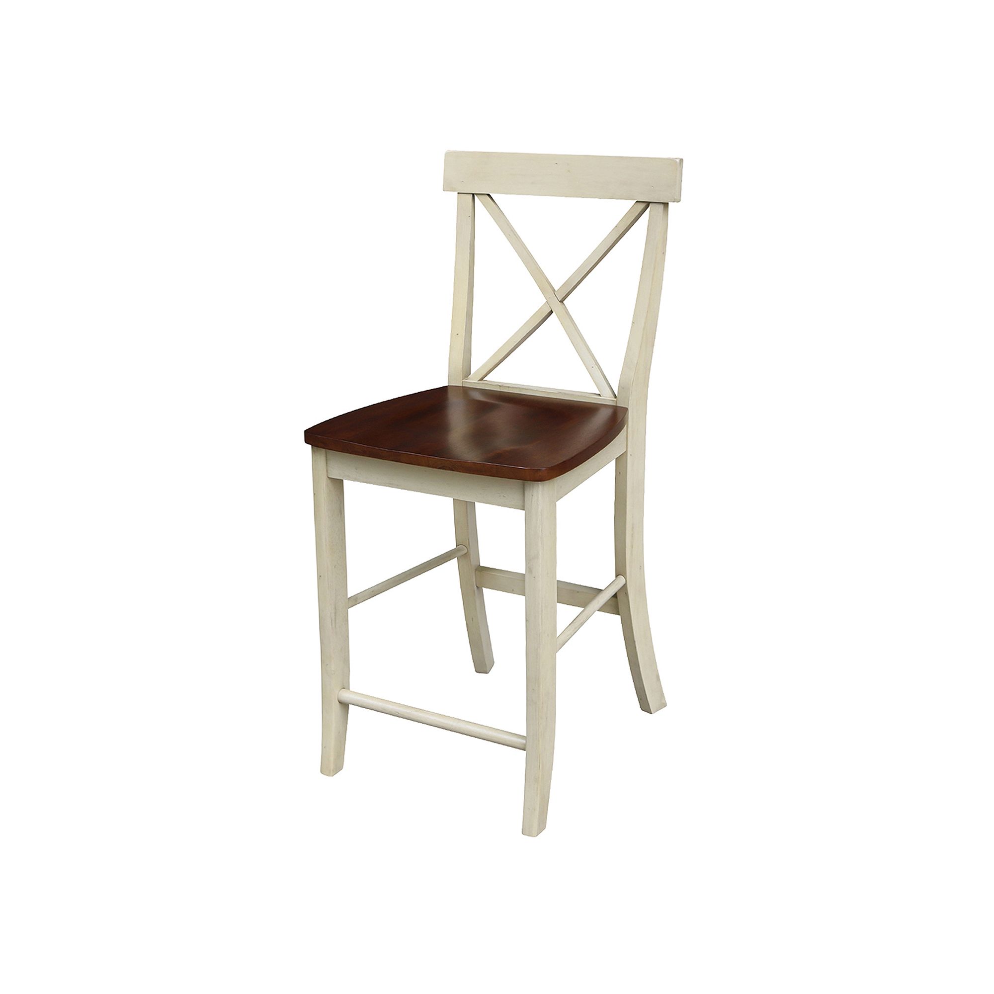 International Concepts X-Back Counter Stool, Almond Brown