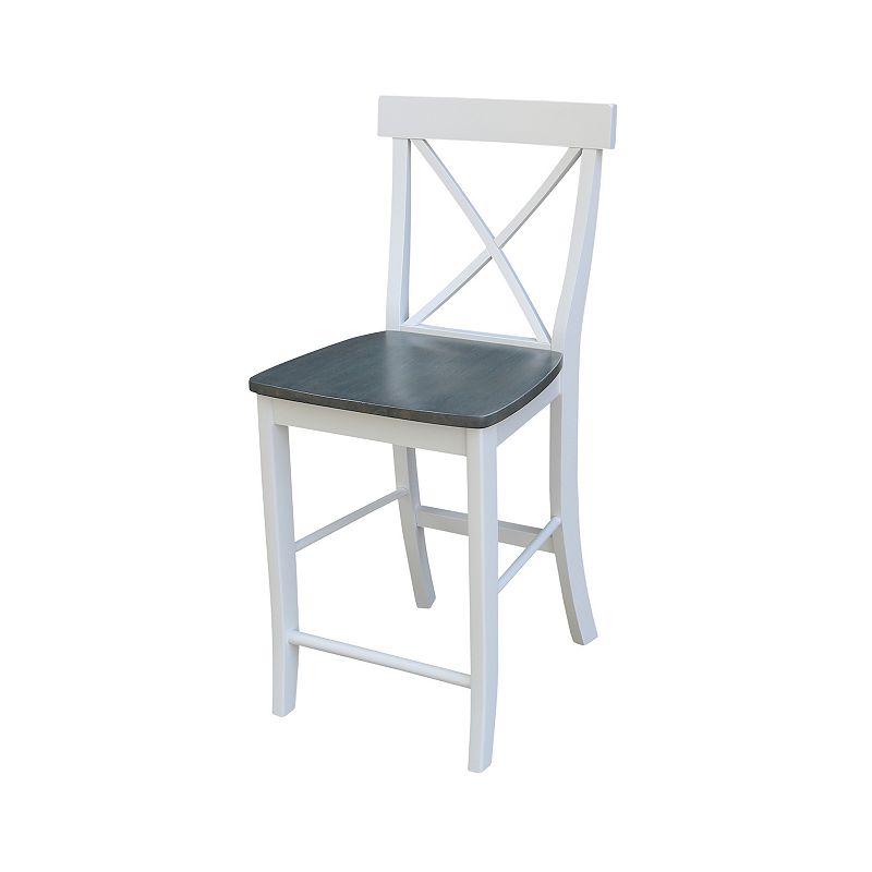 International Concepts X-Back Counter Stool, White