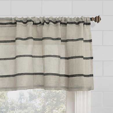 Clean Window Twill Stripe Anti-Dust Sheer Curtain Valance 