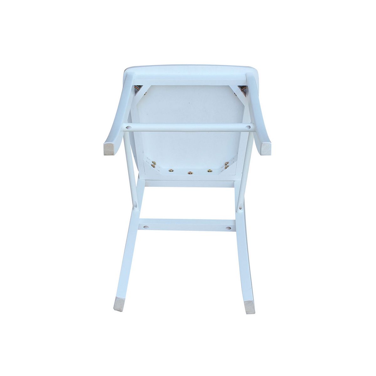 International Concepts X-Back bar stool back view showing frame and back braces