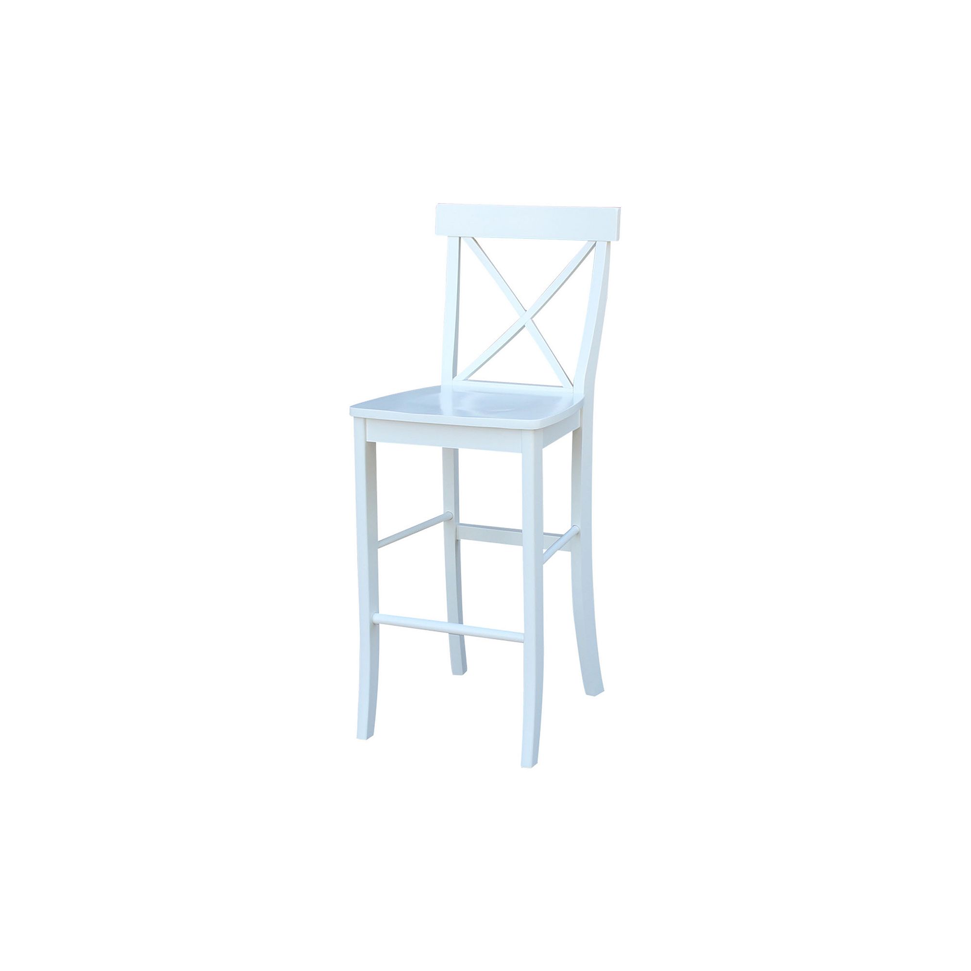 International Concepts X-Back Bar Stool, White