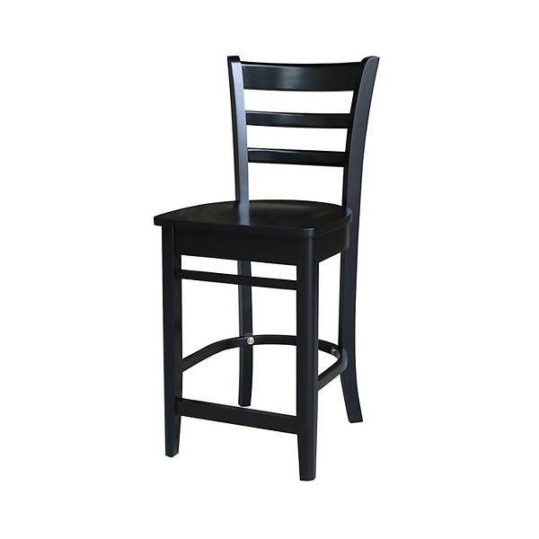 24" Emily Counter Height Barstool Antiqued Black - International Concepts