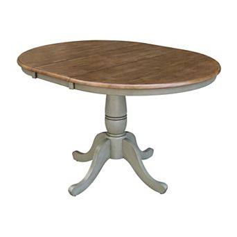 International Concepts Round Drop-Leaf Pedestal Table