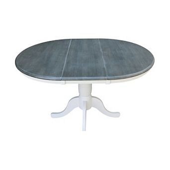 International Concepts Round Drop-Leaf Pedestal Table