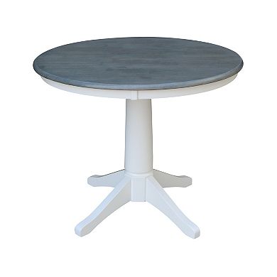 International Concepts Round Pedestal Table & San Remo Chair 3-piece Set