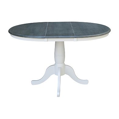 International Concepts Round Extension Dining Table & San Remo Chair 5-piece Set