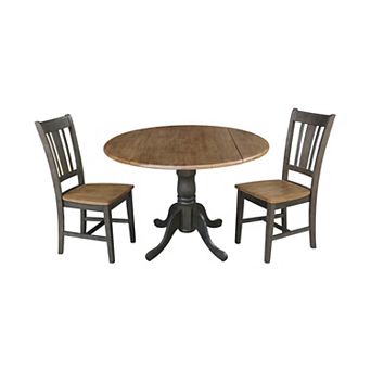 International Concepts Dual Drop Leaf Table with San Remo Side Chairs 3 pc Dining Set