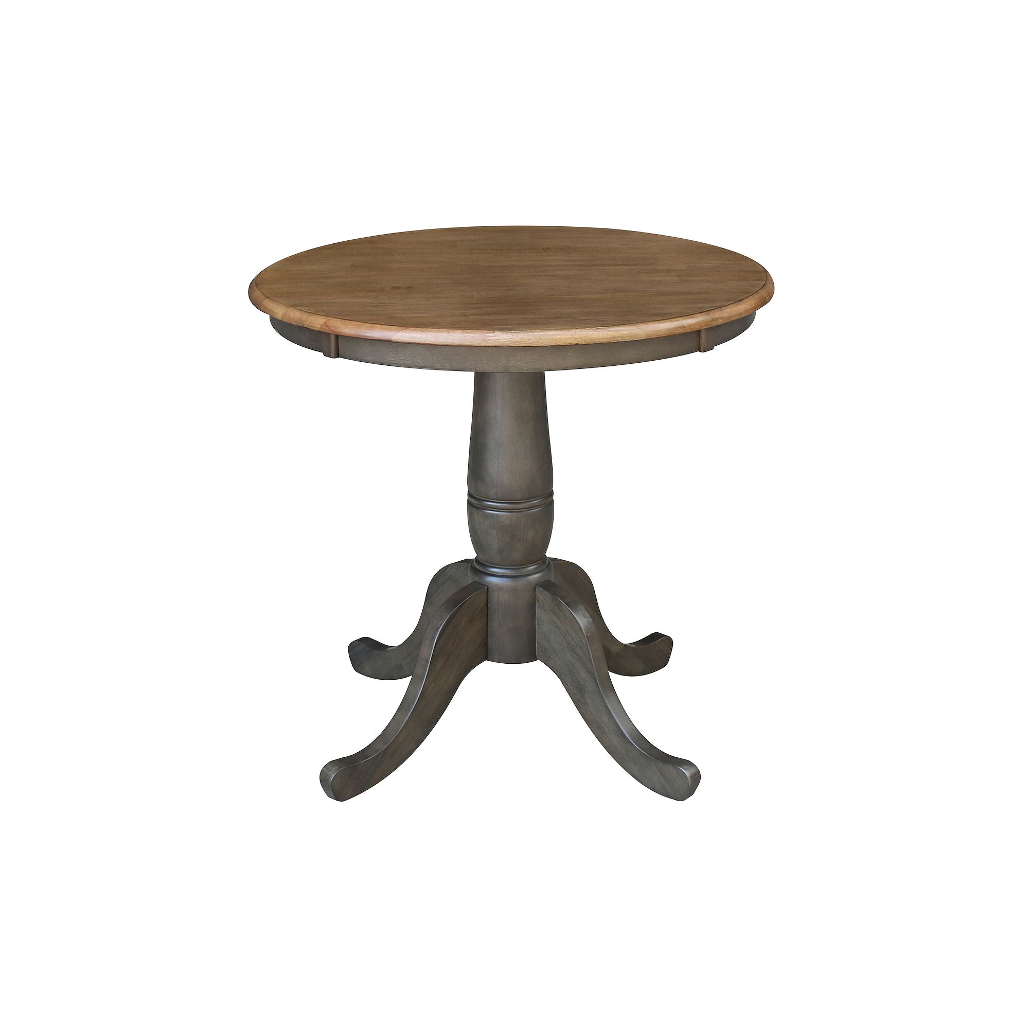 International Concepts Round Top Pedestal Table with Emily Chairs 3-pc. Din