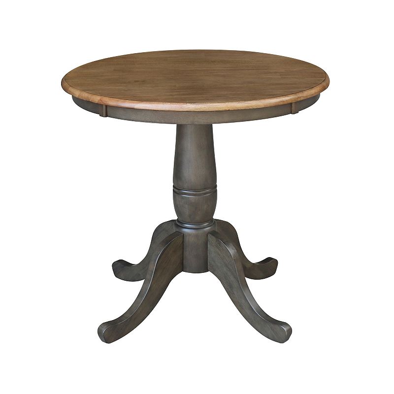 International Concepts Round Top Pedestal Table with Emily Chairs 3-pc. Din