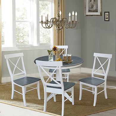 International Concepts Round Extension Dining Table & Chairs 5-pc. Dining Set