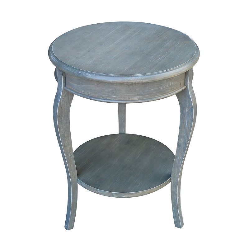 International Concepts Cambria Round End Table, Grey